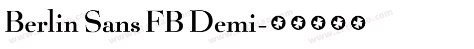 Berlin Sans FB Demi字体转换